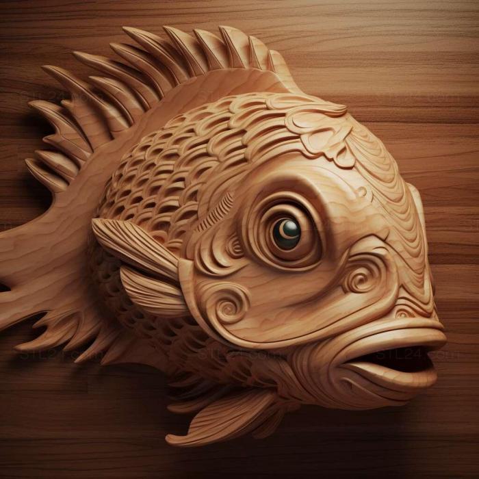 Nature and animals (Calico fish 1, NATURE_6705) 3D models for cnc